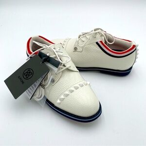 G/FORE Grosgrain Gallivanter Leather Studded Cap Toe Lace‎ Up Golf Shoes 6.5 NWT